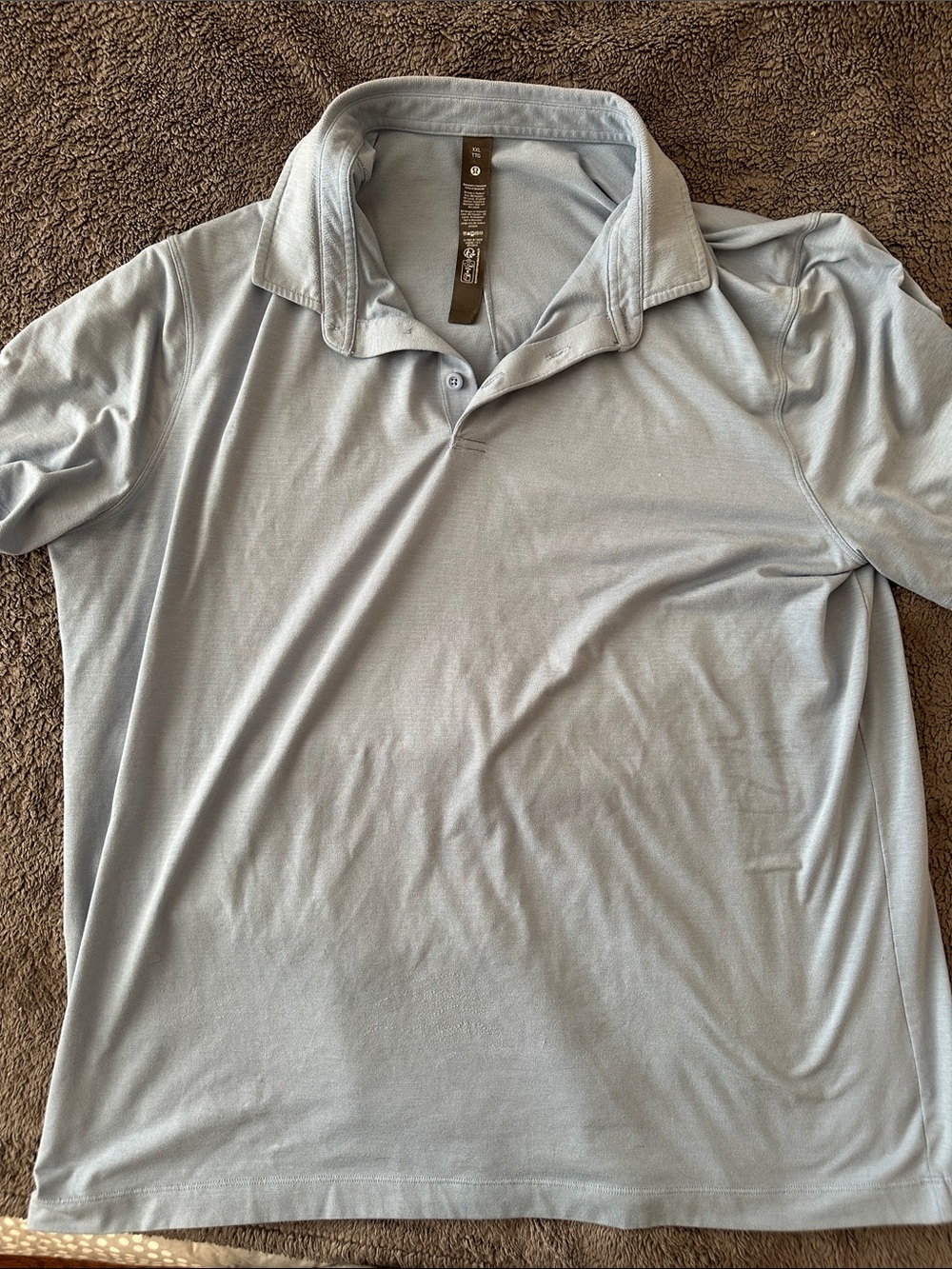 Lululemon Men's Light Blue  Polo Shirt